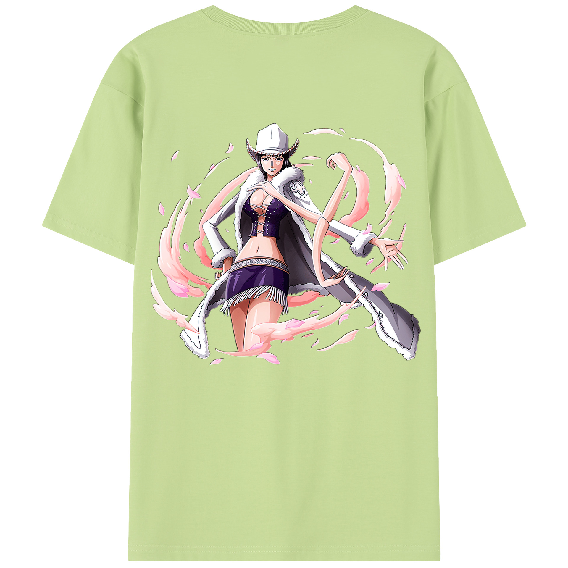 ワンピース ニコ・ロビン ONE PIECE Nico Robin 綿100％半袖Tシャツ（背面プリント）